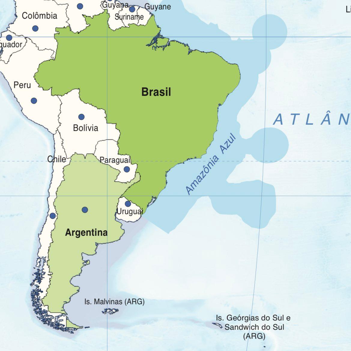 Malvinas aparecem como parte do território argentino